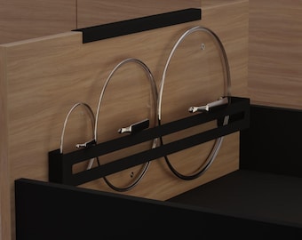 PAN LID HOLDER Storage Rack, Wall Mount Pot Cover, Organizer Kitchen Accessories, Kitchen Storage Rack Pot Lid, Organizer Holder Pan Rack