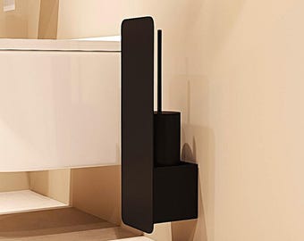 Edelstahl-Toilettenbürste mit Halter, an der Wand befestigte Toilettenbürste für Badezimmer, Toilettenbürstenhalter an der Wand modern, Wc-Toilettenbürste