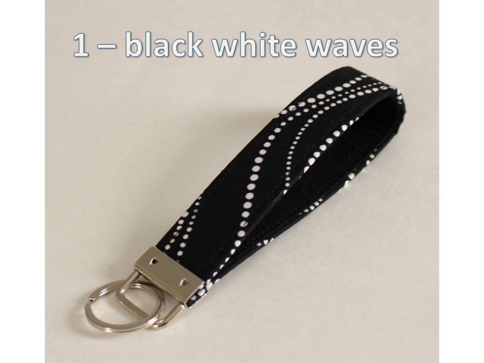 Black and White Fabric Keychain PREORDER Black White Key Etsy