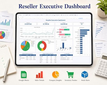 Reseller Spreadsheet Template | Bookkeeping, Inventory Tracker, Profit and Sales Log for Google Sheets & Excel | Digital Download