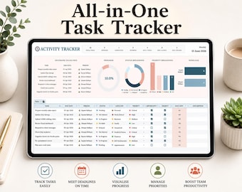 Task Organizer Spreadsheet | Daily Weekly Monthly Tracker | Task Manager (Google Sheets)