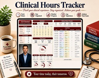 Clinical Hours Tracker | Supervision Log | Social Work Licensure Template | Therapy Time Tracker | LCSW LMSW LPC Spreadsheet