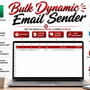 Massutskick av e-post i Excel | Automatiseringsverktyg för e-post i Outlook | Skicka personliga e-postmeddelanden med bilagor | System för sammanslagning av e-post med ett klick i VBA