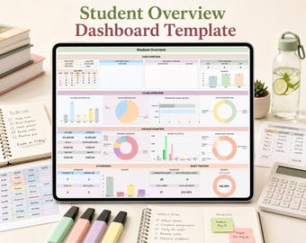 Academic Student Planner Template | Study Schedule, Class Tracker & Exam Organizer | Digital Download