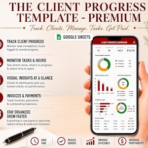 Strumento definitivo di monitoraggio dei progressi dei clienti / Tracker CRM Excel / Foglio di calcolo per la gestione dei lead / Tracker del database clienti e della pipeline di vendita / Digitale