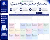 Social Media Content Calendar | Instagram, TikTok Planner | Content Organizer & Marketing Planning Tool