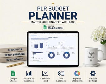 Presupuesto PLR Hoja de cálculo de presupuesto mensual Plantilla de presupuesto de nómina Planificador financiero semanal simple para principiantes Quincenal
