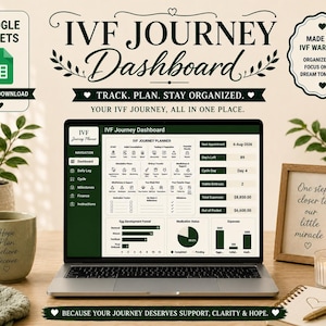 IVF Planner Google Sheets Template | IVF Tracker & Calendar | Fertility Journal | Pregnancy Planner | IVF Journey Organizer