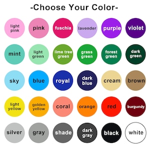 Puede incluir: Imagen con el texto "-Elige tu color-" y una selecci&oacute;n de muestras de color. Los colores incluyen rosa, morado, verde, azul, amarillo, naranja, rojo y m&aacute;s. Cada color se muestra en forma circular con el nombre del color en texto blanco.
