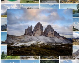 South Tirol Mountain Photography Postcard Set, Alps Nature Art (24 Pack), Nature Lover Gift