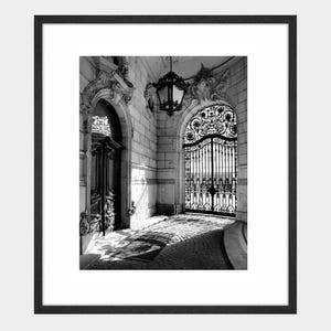 Fotografía nocturna de Budapest, Hungría, impresión de arte mural en blanco y negro de la ciudad, fotografía urbana en blanco y negro