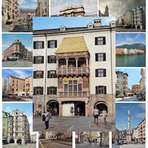 Set di cartoline di viaggio, set di 24 cartoline di viaggio, cartoline di Innsbruck, set di cartoline, fotografie di viaggio su cartoline, set regalo di cartoline, cartoline