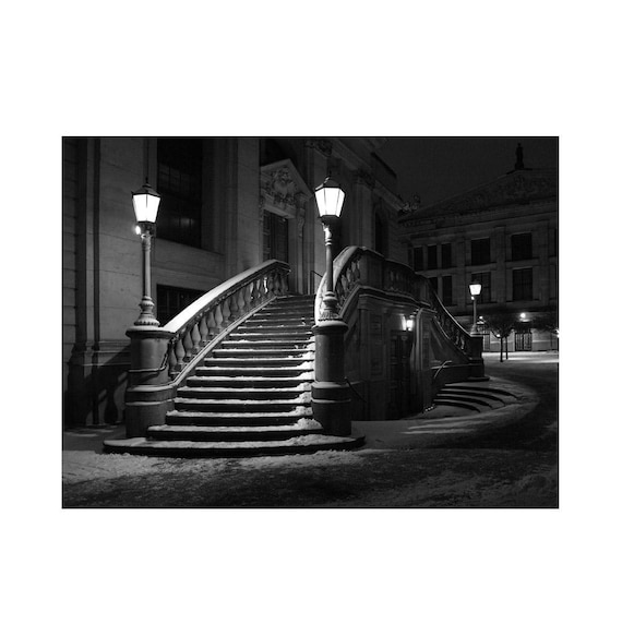 Berlin Street Photography Print, Night Photography Print, Black And White Photography, Berlin Print, Berlin Photography, Home Décor,Wall Art