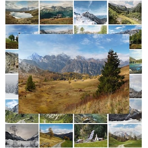 山のポストカード24枚セット、アルプス、ポストカードセット、ポストカード、自然ポストカード、風景ポストカードセット、山のポストカード、旅行ポストカード