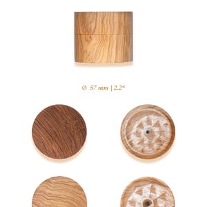 Moulin à bois d'olivier - 57 mm - deux pièces