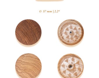 Grinder aus Olivenholz - 57 mm - zweiteilig