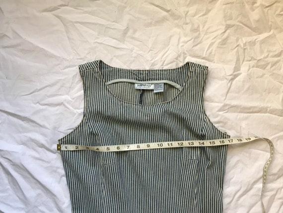 Vintage Denim Jeanology Dress Striped Fitted  Jean - image 7