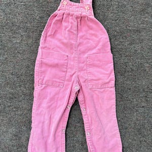 Vintage Toddler Jet Set Pink Corduroy Overalls Eighties Nineties Baby Pants
