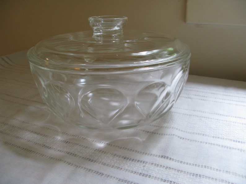 Pyrex Ovenware Vintage Clear Glass Bowl with Lid Etsy