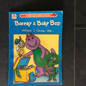 Vintage Barney Dinosaur Coloring Book