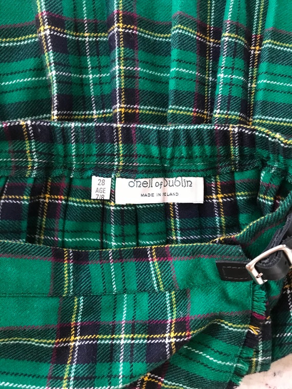 Vintage Irish Scottish Kilt Children’s Size 7-8 G… - image 4