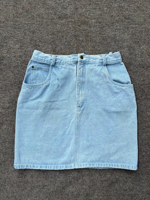 Vintage 00s Green Denim Skirt NWT