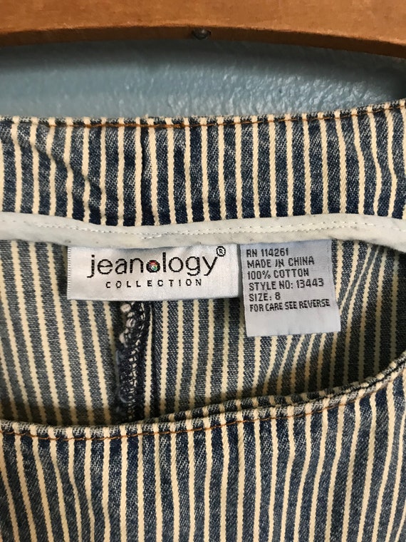 Vintage Denim Jeanology Dress Striped Fitted  Jean - image 2