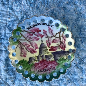Vintage Washington DC Capital Building Souvenir Collectible Plate Wall Dish