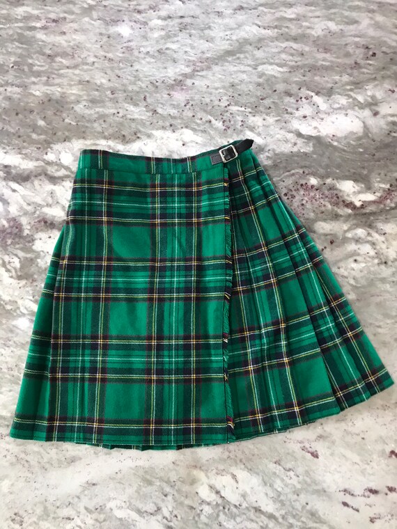 Vintage Irish Scottish Kilt Children’s Size 7-8 G… - image 1