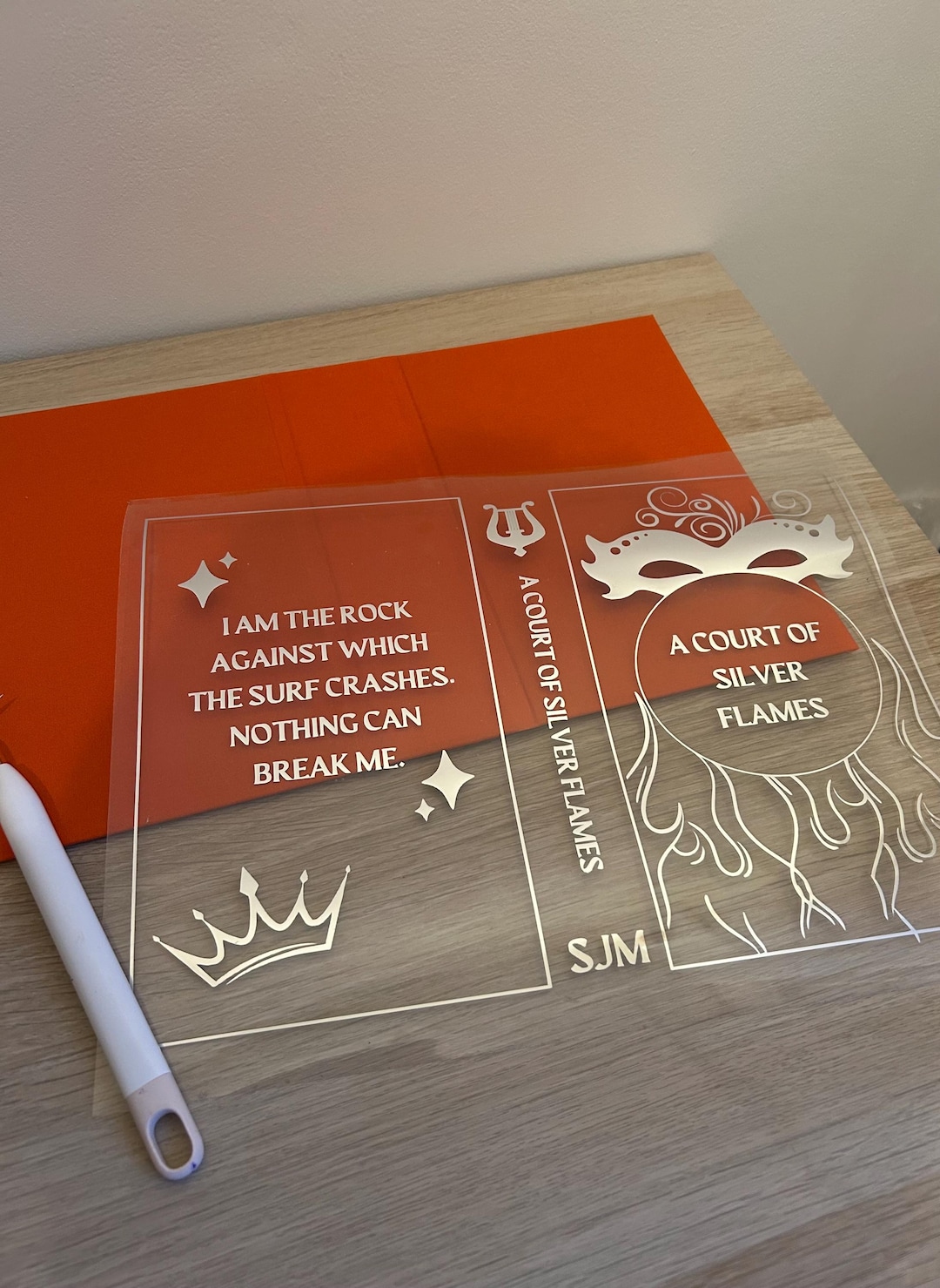 Htv Journal Covers ACOTAR Custom Vinyl HTV Iron-on Book Cover Design (DIY Rebinds) - Etsy