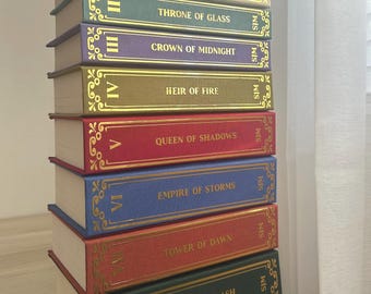 Throne of Glass Series Rebinds | Custom Rebound Hardback Book Set | Fantasy Book Special Edition