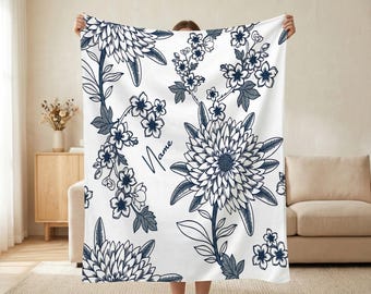 Coperta personalizzata con nome, coperta ricordo per la famiglia, morbida e accogliente, ideale per arredare la casa, perfetta per divano, camera da letto o soggiorno.