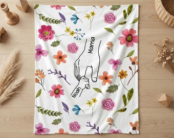 Coperta personalizzata per la mamma, coperta floreale per mamma e bambino, regalo per la mamma, regalo per baby shower, coperta per la festa della mamma, decorazione per la cameretta.