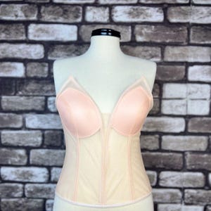 Upright Ear Transparent Corset | Bustier Corset Top | Bridal Lingerie | Cupped Corset | Bridal Shower Gift | Over Bust Corset | Mesh Bustier