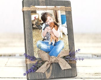 Rustic Wood Picture Frame: Farmhouse 4x6 Photo Display