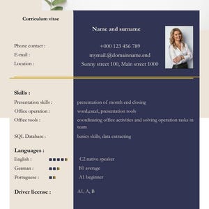 Plantillas de Canva, Descarga digital, Currículum vitae, Carta de presentación, Carta motivacional, Plantilla de CV