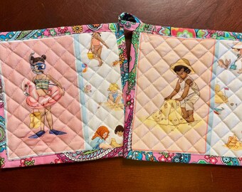Quilted Beach kids Hotpad set
