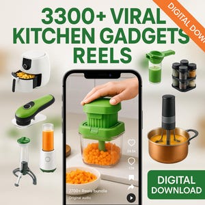 3300+ Viral Kitchen Reels Bundle, Trending Products, 4K video clips, faceless content, viral video, instagram videos, tiktok videos, bundle