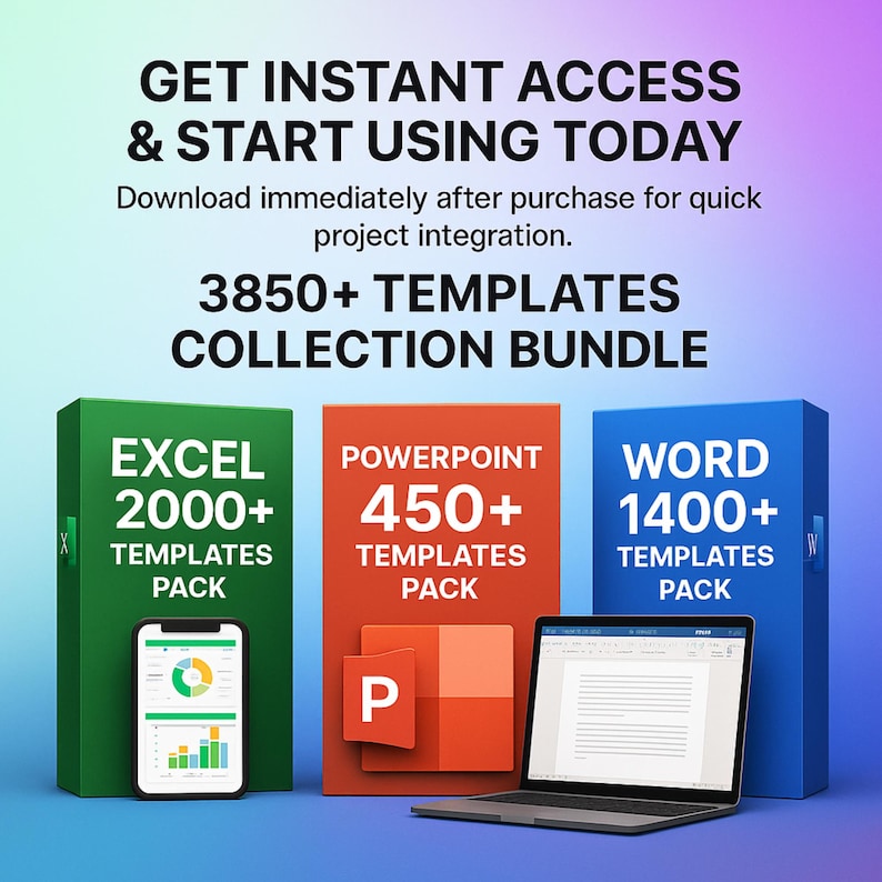 3850+ Template Bundle: Excel, Powerpoint & Word (digital Download - Etsy