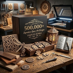 500,000+ Laser Cut Designs Mega Bundle (Digital Download - svg, dxf, eps, ai, cdr)