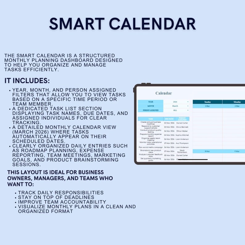 Uppgiftsspårare Kalkylblad Google Sheets Excel Digital att-göra-lista Produktivitetsmallhanterare Arbetsorganisation Team Projektledare bild 5