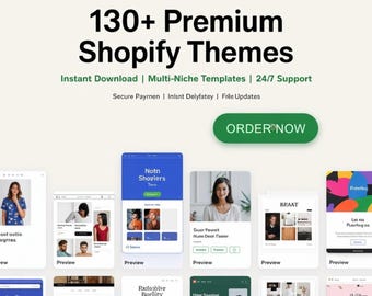 Elenco di oltre 130 temi Shopify: modelli multi-nicchia (download PDF)