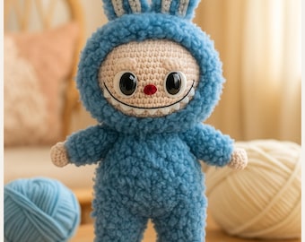 Labubu Crochet Pattern in English | Smiling Bunny | Crochet Labubu Amigurumi | Easy | Cute | Beginner-Friendly | Easy Crochet Pattern
