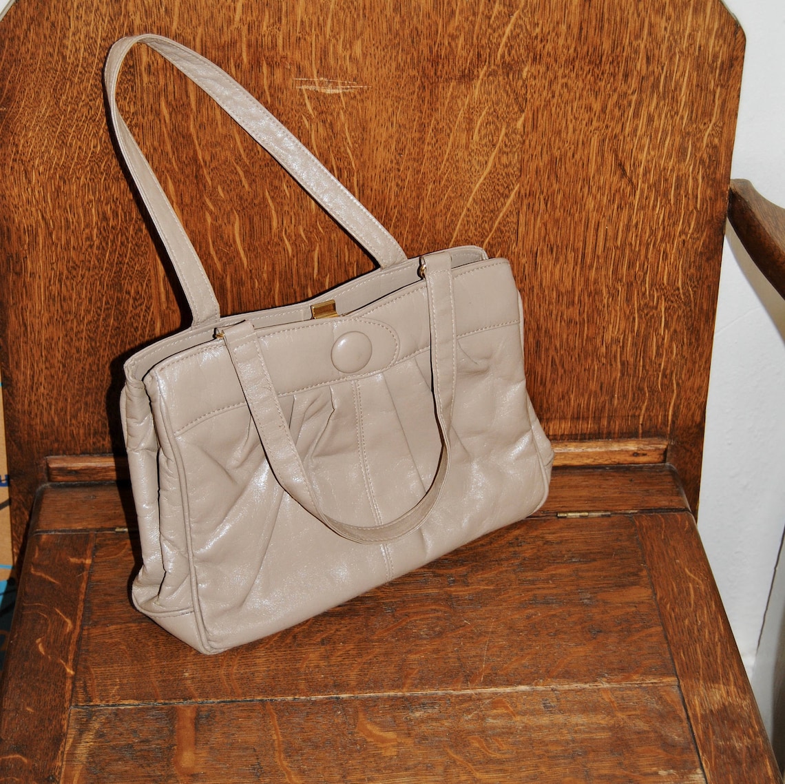 Vintage 1960's Camel Colored Handbag Etsy