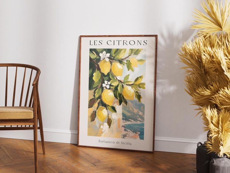 Belle Sicilia Italie Citrons Méditerranéens Agrumes Vintage T-Shirt