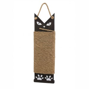 Cat scratcher toy, modern wall cat furniture, wall-mounted cat scratcher for doors and walls, unique handmade cat owner gift