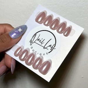 Press-On Nails- GLAZED FRENCH