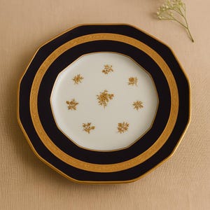 Set of 8 Antique Limoges Plates Early 1900s - French porcelain with timeless elegance