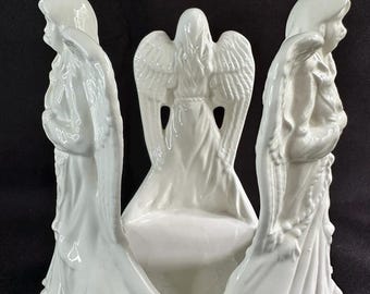 Pfaltzgraff クリスマス ホワイト エンジェル ピラー キャンドル