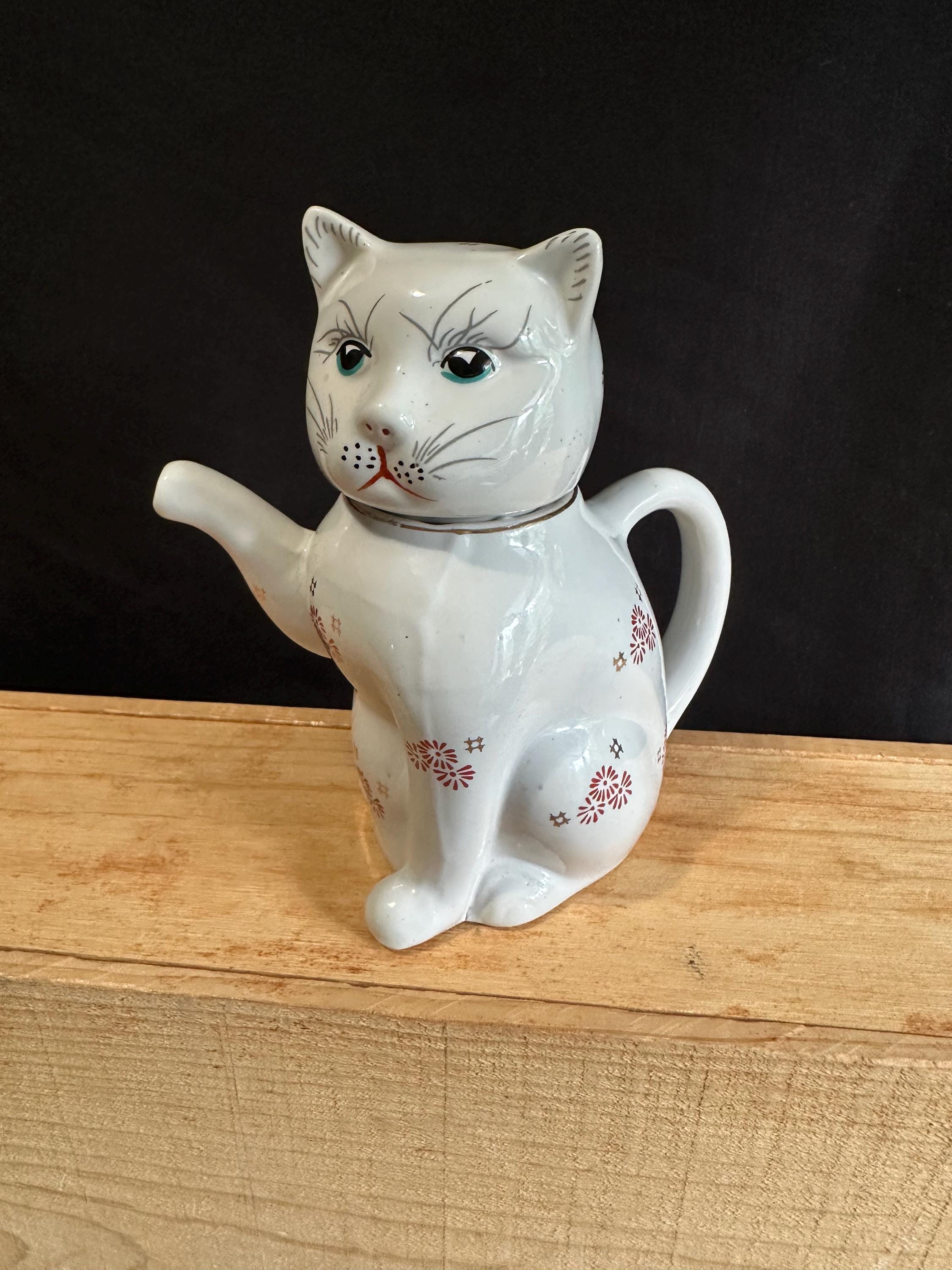 Vintage cat teapot - Etsy 日本